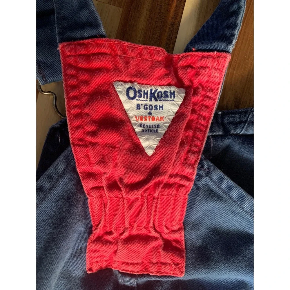 OshKosh Bgosh Vintage Overalls Kids 3T Nautical Club Commodore Retro Y2K 90s